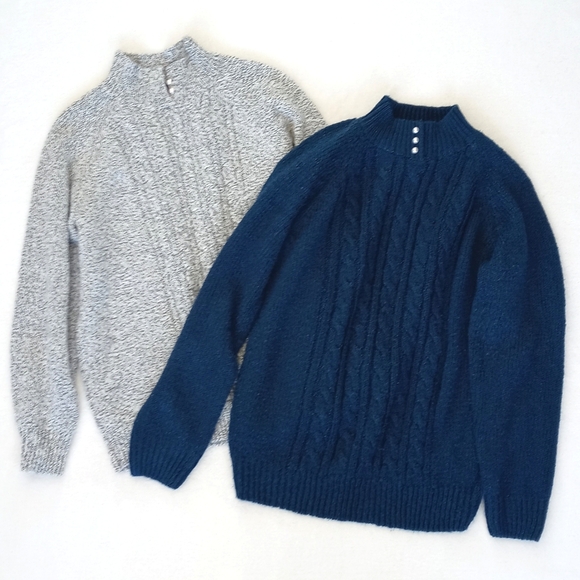 Set Of 2 Karen Scott Long Sleeve Knit Sweaters M - Picture 6 of 12